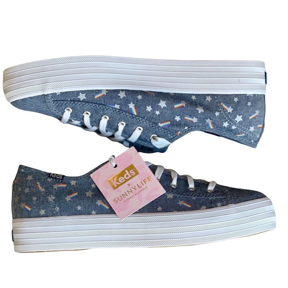 KEDS Triple Kick Rainbow Chambray